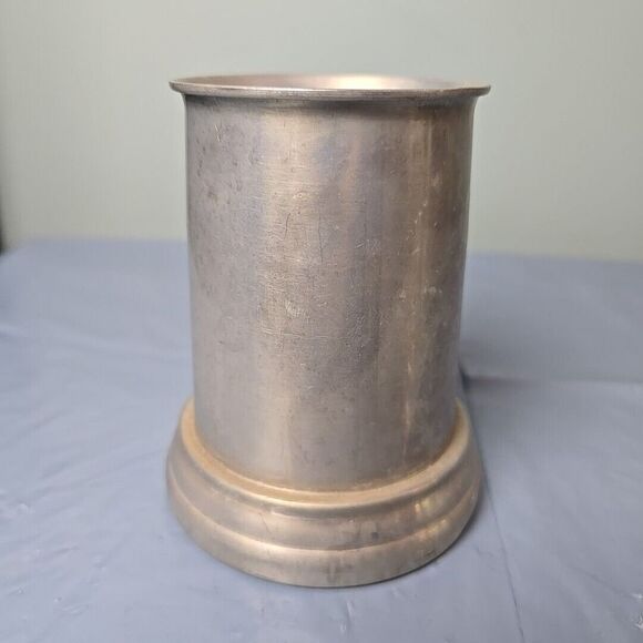 Vintage Playboy Bunny Tankard Aluminum Metal Stein Mug Glass Bottom Cup - Picture 2 of 5